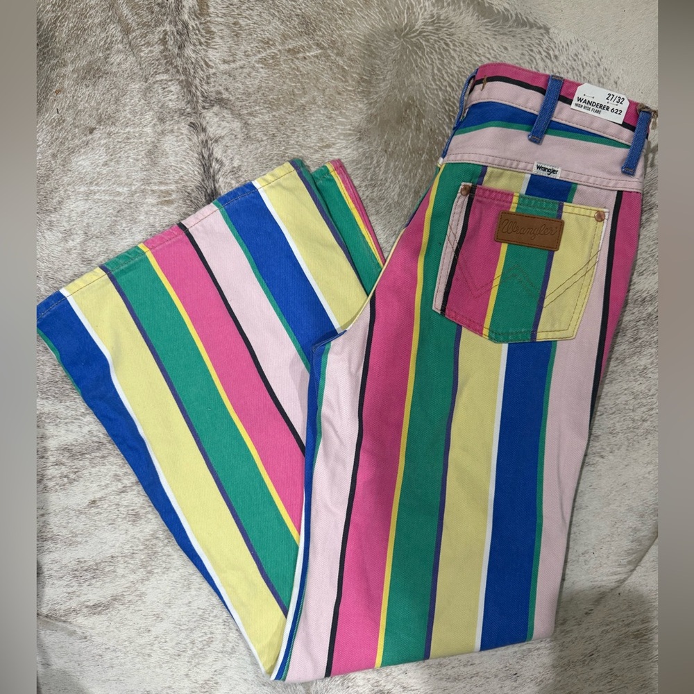 Wrangler Wanderer Striped Flare Jeans